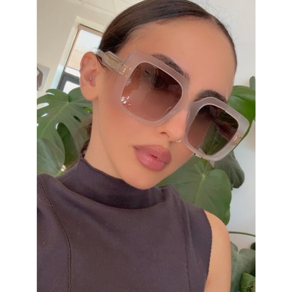 NEW Dior Signature S11F Square Sunglasses in Milky White